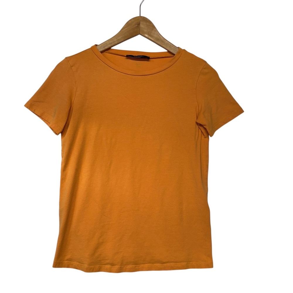 Weekend Max Mara Womens Orange Crew Neck Short Sleeve T-Shirt Quiet Luxury Small